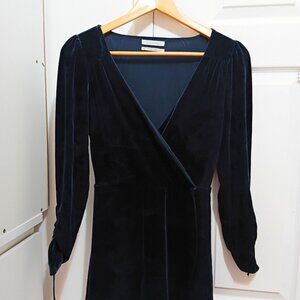 Vintage Velvet Navy Blue Skort Romper